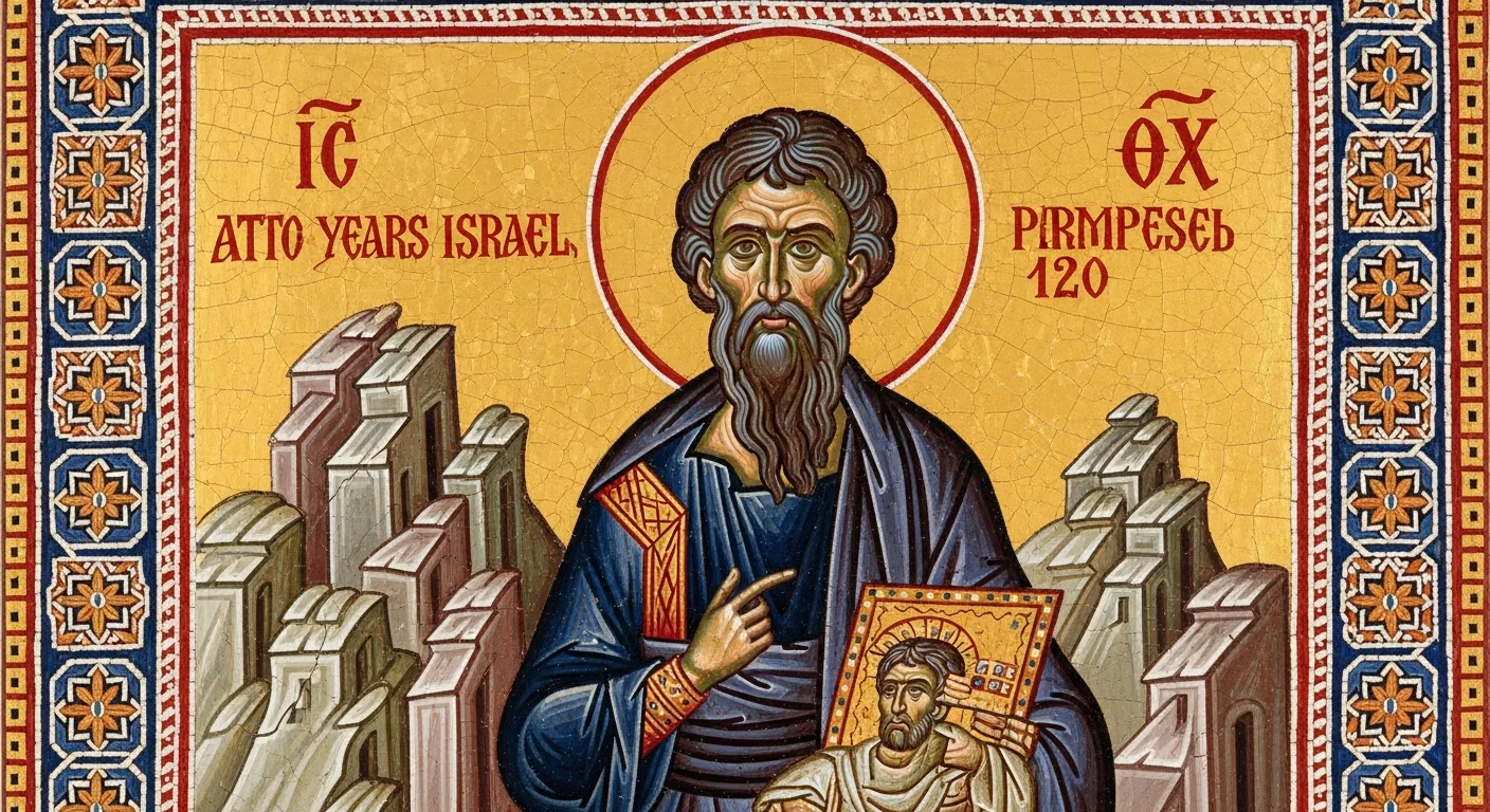 Death of Moses - Biblical Painting in Byzantine Orthodox Style