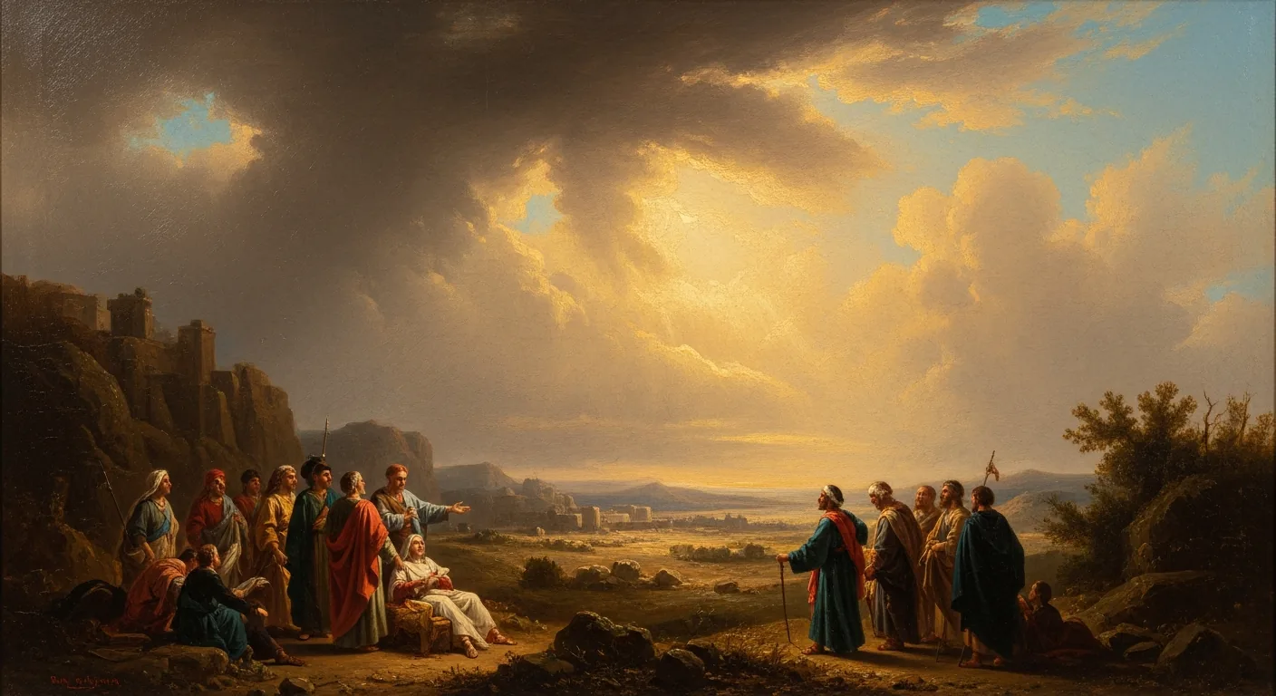 Saul Becomes First King - Biblical Painting in Romantic Period Style