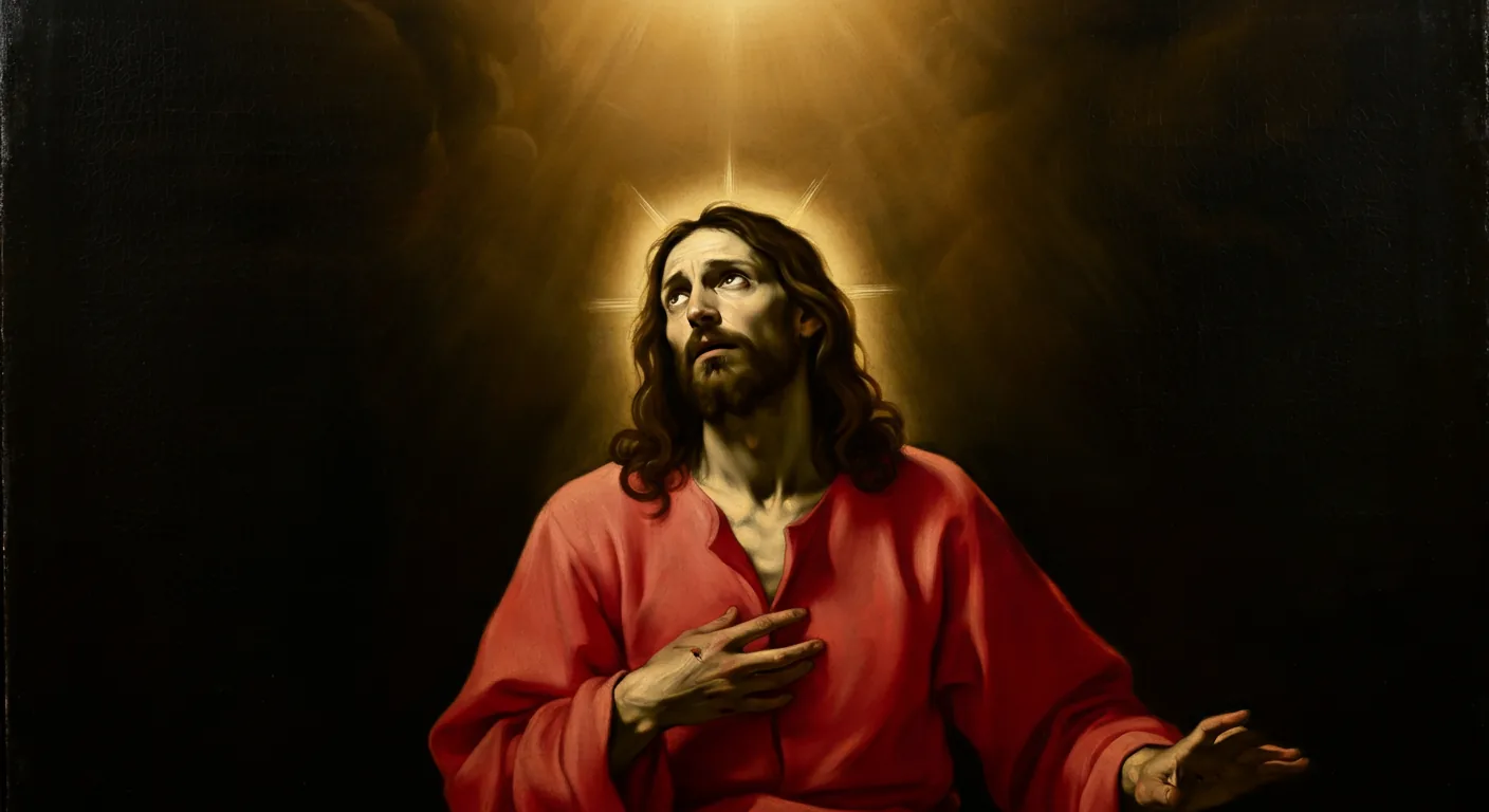 Temptation in the Wilderness - Biblical Painting in Baroque Drama Style