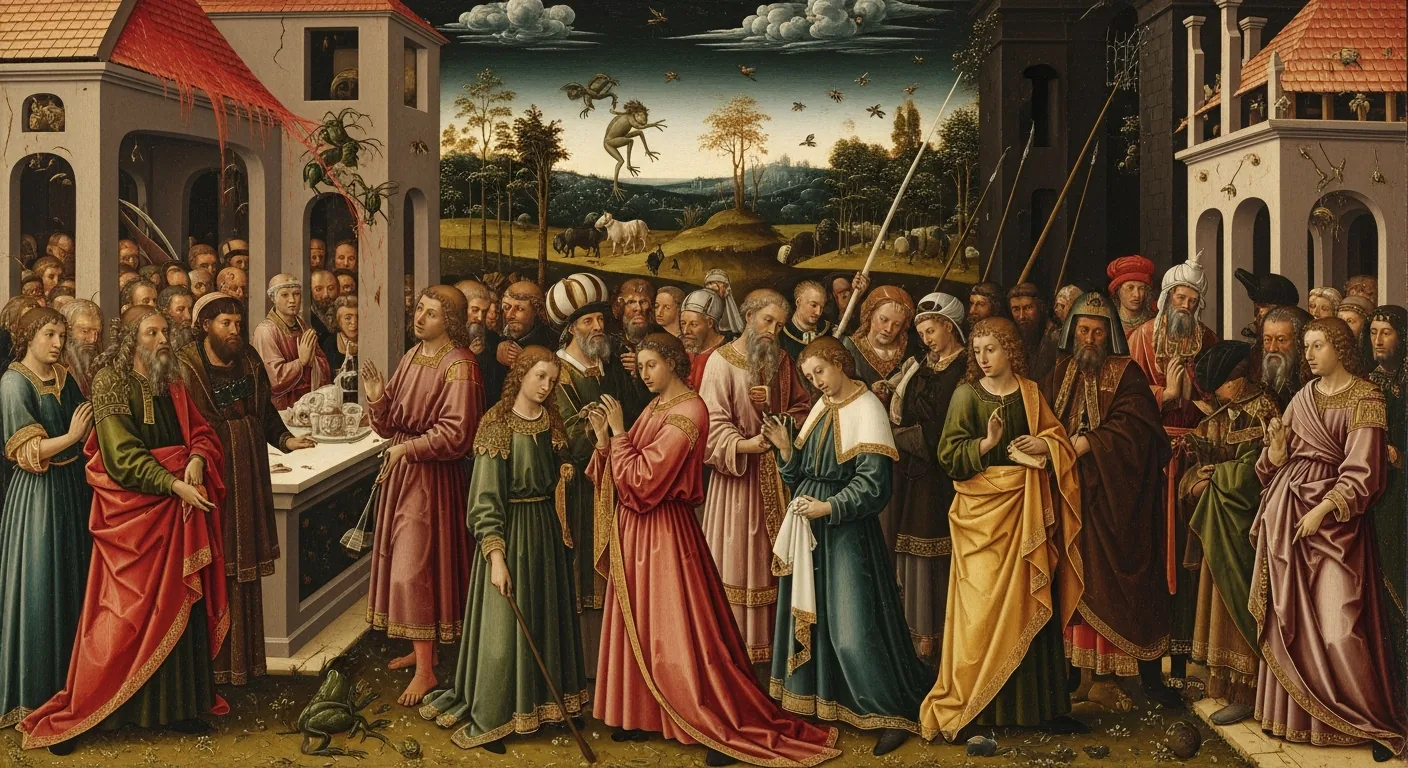 The Ten Plagues of Egypt - Biblical Painting in Northern Renaissance Style